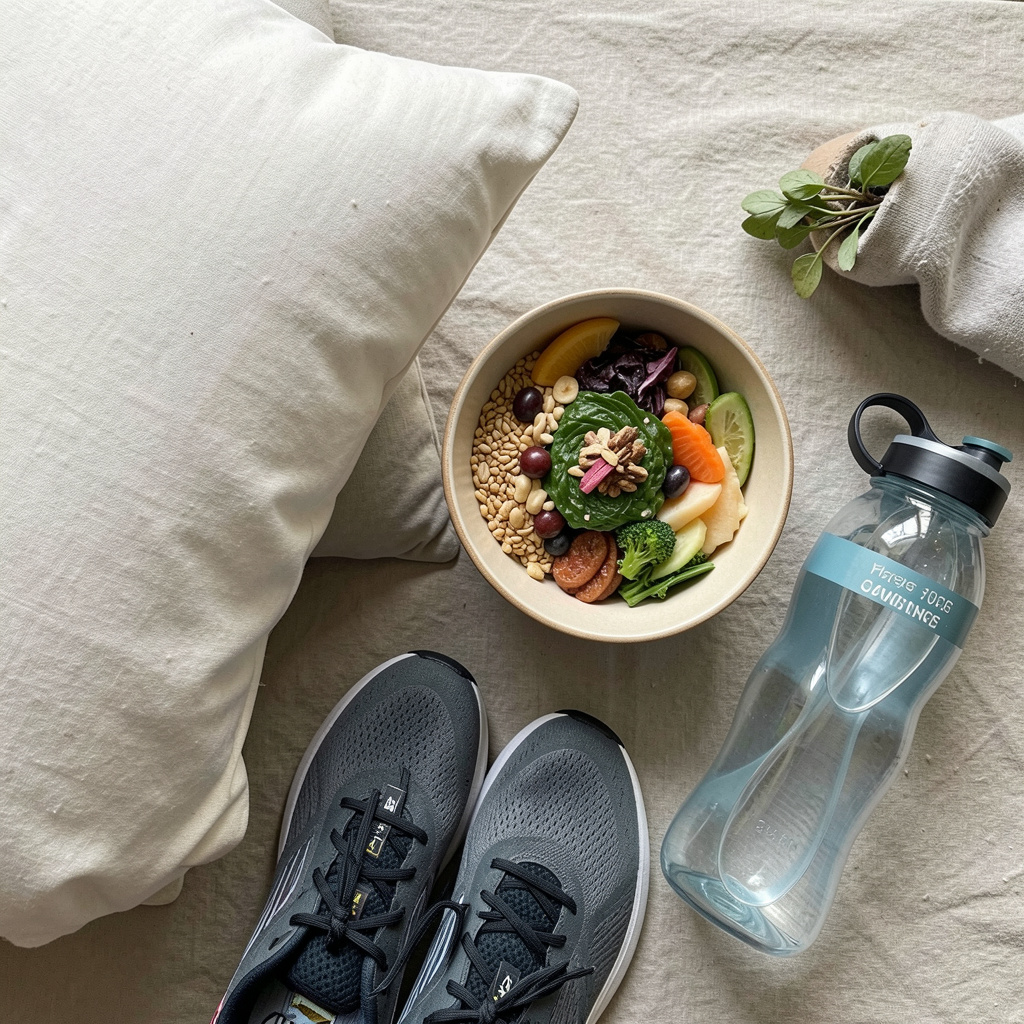 Various lifestyle factors affecting daily energy including sleep, nutrition, and activity